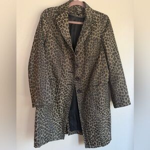 2 pc Fendi Leopard-Pattern Trench coat